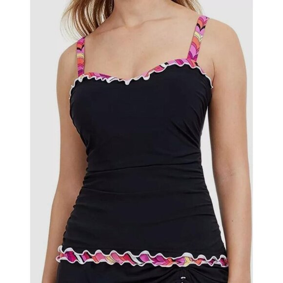 Profile by Gottex Women's Ruffle Tank Swim Top Tankini (D Cup) 36 D - Picture 2 of 11